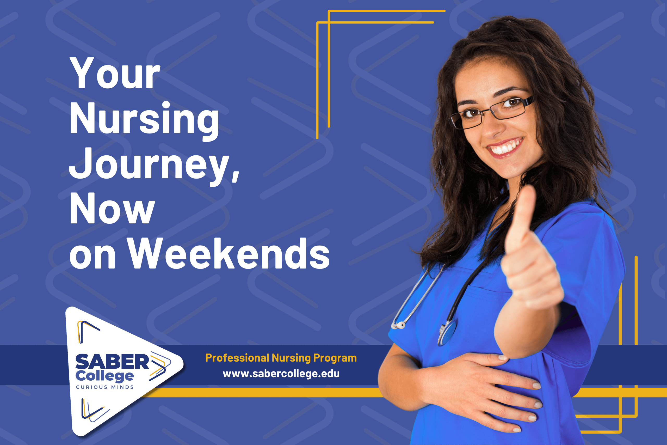 Students in a Nursing Lab. Weekend Nursing Program students practicing clinical skills in the SABER College nursing lab