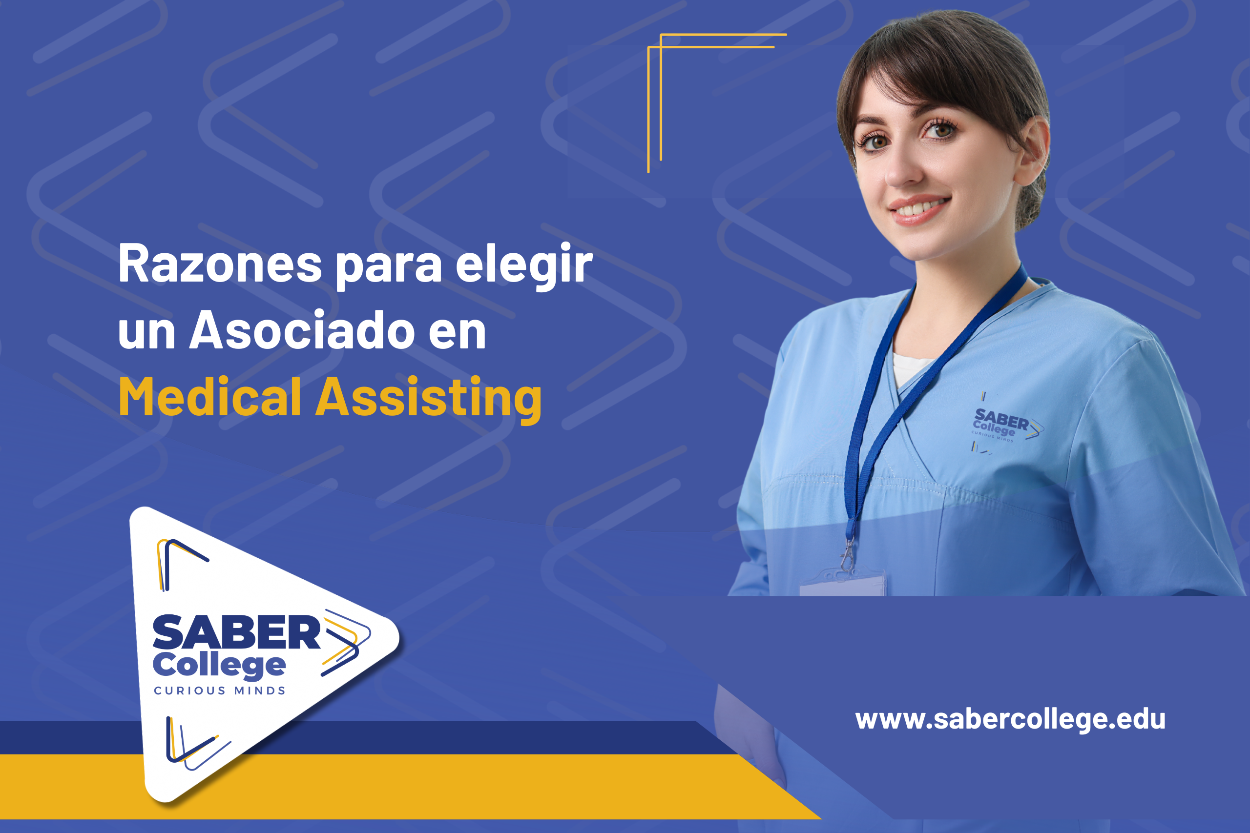 Estudiante del programa de Asociado en Medical Assisting de SABER College practicando habilidades clínicas en laboratorio, representando una formación integral y experiencia real en el sector salud.