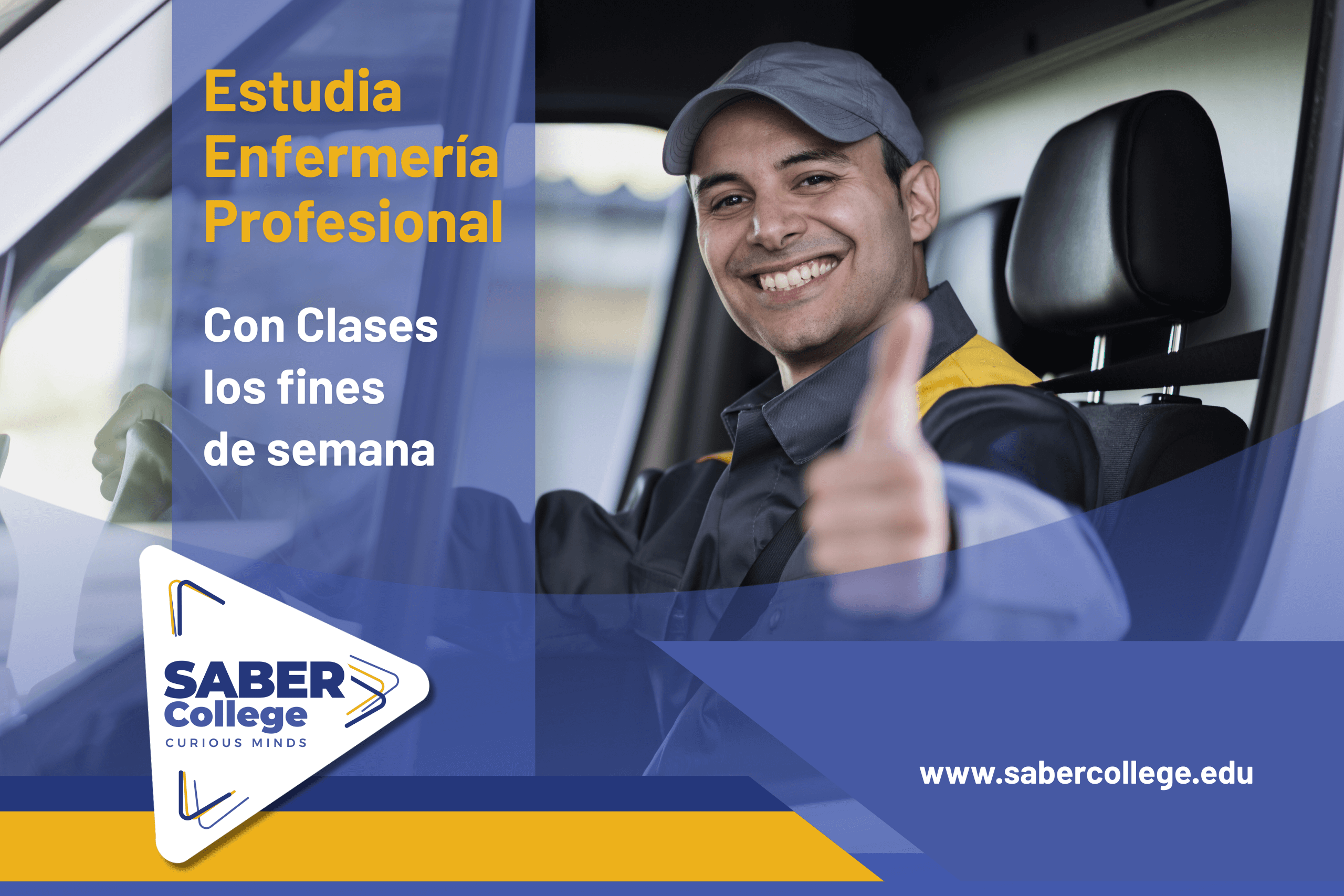 Prospecto de Estudiante de enfermería en un entorno laboral, representando los programas de enfermería de fin de semana en SABER College para adultos que trabajan y buscan formarse en el área de la salud.